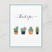 Carte Postale Joli cactus verdure fleur (Devant)