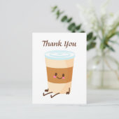 Carte Postale Joli café ajouter un texte merci (Debout devant)