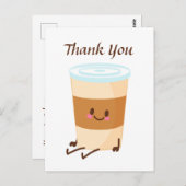 Carte Postale Joli café ajouter un texte merci (Devant / Derrière)