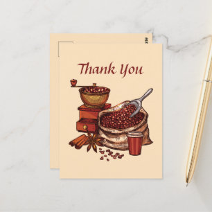 Carte Postale Joli café ajoutez un texte merci