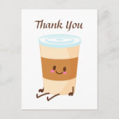 Carte Postale Joli café ajoutez un texte merci (Devant)