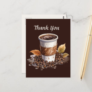 Carte Postale Joli café merci aux vendeurs