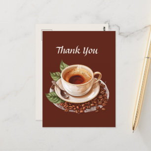 Carte Postale Joli café merci ou fournisseurs
