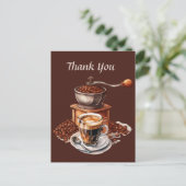 Carte Postale Joli café merci ou fournisseurs (Debout devant)