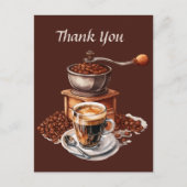 Carte Postale Joli café merci ou fournisseurs (Devant)