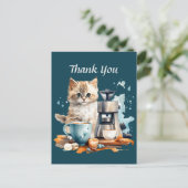 Carte Postale Joli café merci ou fournisseurs (Debout devant)