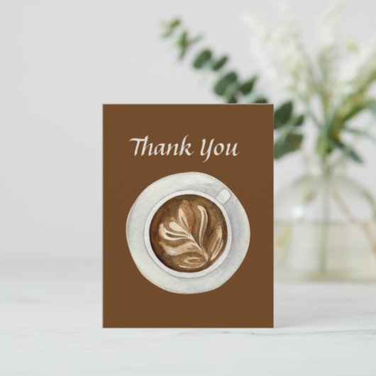 Carte Postale joli café ou vendeurs merci (Debout devant)