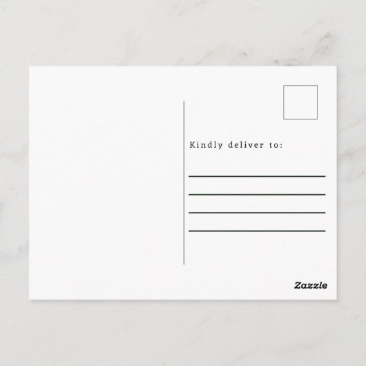 Carte Postale Joli Caméléon Floral Vert Art Pensées pour Toi (Dos)