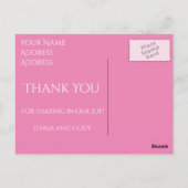 Carte Postale Joli cerisier rose fleurit Merci (Dos)