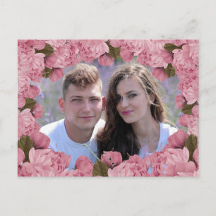 Carte Postale Joli cerisier rose fleurit Merci
