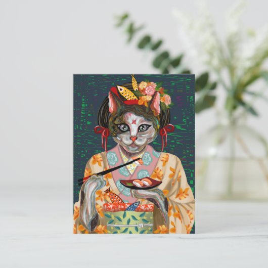 Carte Postale Joli Chat (Debout devant)