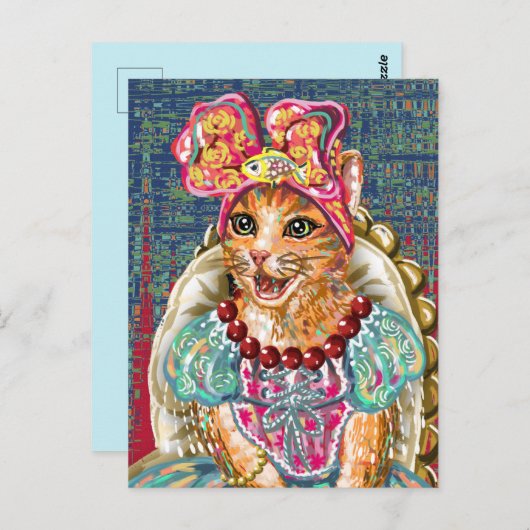 Carte Postale Joli Chat (Devant / Derrière)