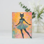 Carte Postale Joli Chat Dansant (Debout devant)