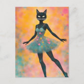 Carte Postale Joli Chat Dansant (Devant)