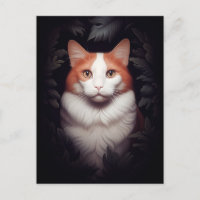 Joli chat de gingembre parmi les Feuilles