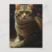Carte Postale Joli Chat de Noël (Devant)