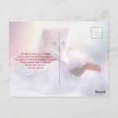 Carte Postale Joli Chat de Noël Merci (Dos)