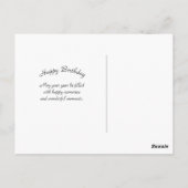 Carte Postale Joli Chat Noir Photo Anniversaire de Journal (Dos)