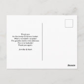 Carte Postale Joli Chat Qui Mord le Chapeau Rouge de Père Noël X (Dos)