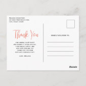 Carte Postale Joli chat tigré avec des cœurs Merci (Dos)