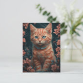 Carte Postale Joli Chaton Roux (Debout devant)