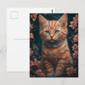 Carte Postale Joli Chaton Roux (Devant / Derrière)
