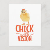 Carte Postale Joli Chick Avec Lunettes - Chick Avec Vision (Devant)