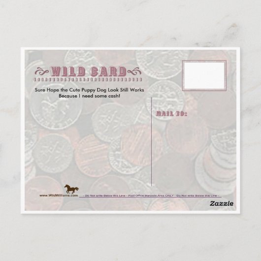 Carte Postale Joli chien chiot (Dos)