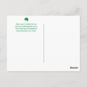 Carte Postale Joli chiot de la Saint-Patrick (Dos)