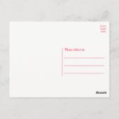 Carte Postale Joli chiot rose dessiné Boxer Merci (Dos)