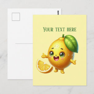 Carte Postale Joli citron frais personnalisable 