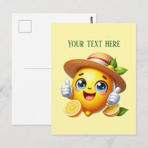 Carte Postale Joli citron frais personnalisable 