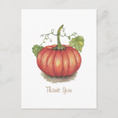 Carte Postale Joli Citrouille Avec Vins En Aquarelle (Devant)