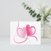 Carte Postale Joli Coeur rose (Debout devant)