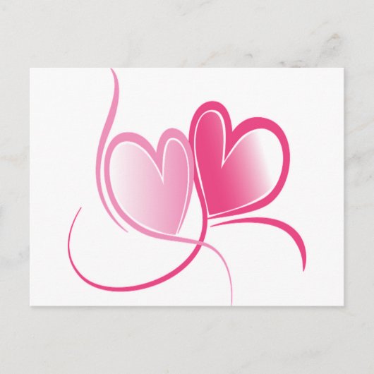 Carte Postale Joli Coeur rose (Devant)
