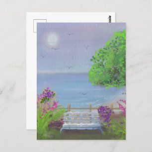 Carte Postale Joli Coin Salon Floral En Bord De Mer
