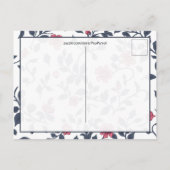 Carte Postale Joli colibri et vignes à fleurs roses Nouvelle adr (Dos)