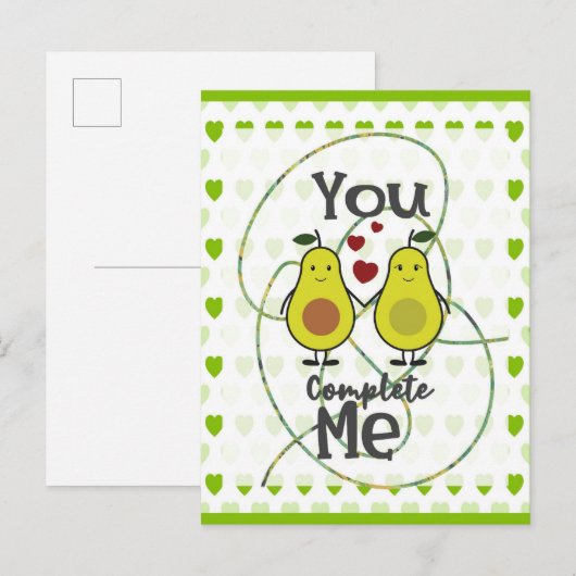 Carte Postale Joli Couple de Fun Avocat Vous Complète Moi (Devant / Derrière)