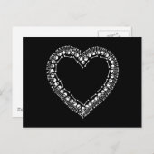 Carte Postale Joli crâne coeur (Devant / Derrière)