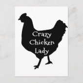 Carte Postale Joli Crazy Poulet Lady Poulet Silhouette (Devant)