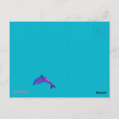 Carte Postale Joli dauphin rose violet (Dos)