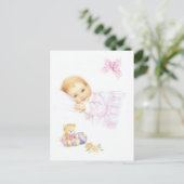 Carte Postale Joli design pour bébé fille (Debout devant)
