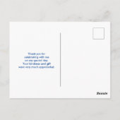 Carte Postale Joli Dinosaure Jaune avec Étoiles Heureuses Merci (Dos)