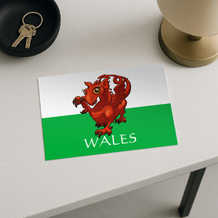 Carte Postale Joli dragon gallois drapeau du pays de Galles Ajou