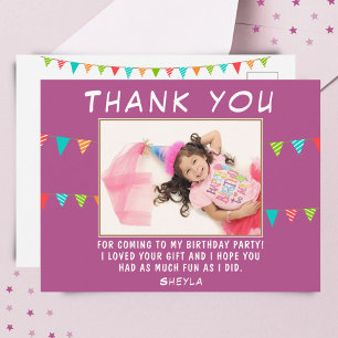 Carte Postale Joli drapeau de guirlande d'anniversaire Photo Mer