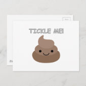 Carte Postale Joli Émoji Caca Qui Me Chatouille (Devant / Derrière)