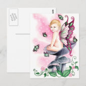 Carte Postale Joli en rose (Devant / Derrière)