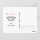 Carte Postale Joli En Rose B&W Faire-part de naissance Photo (Dos)