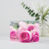 Carte Postale Joli en rose Roses (Debout devant)