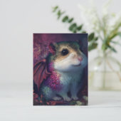 Carte Postale Joli et adorable dragon hamster (Debout devant)
